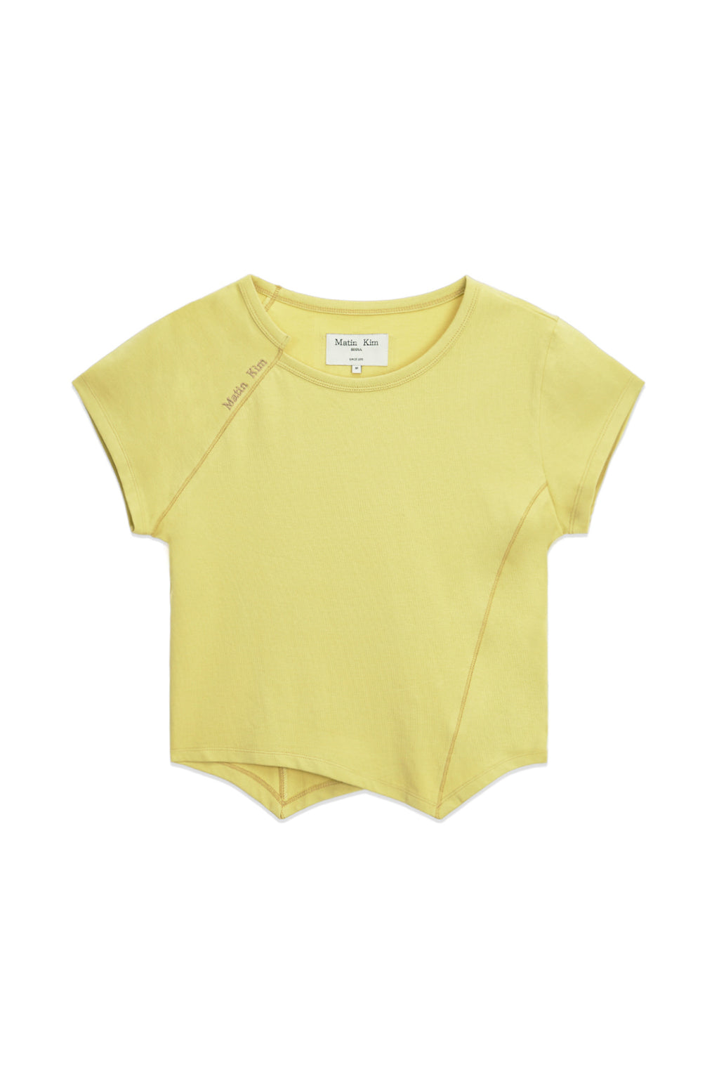 Matin Kim - Twist Point Slim Top (Lime) product image 1 | TRAB K-Fashion Australia