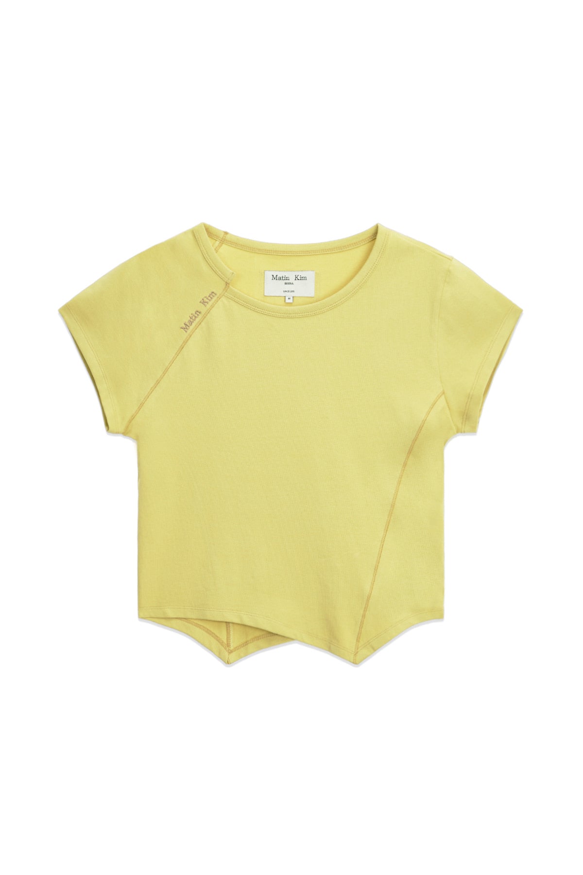 Matin Kim - Twist Point Slim Top (Lime) product image 1 | TRAB K-Fashion Australia