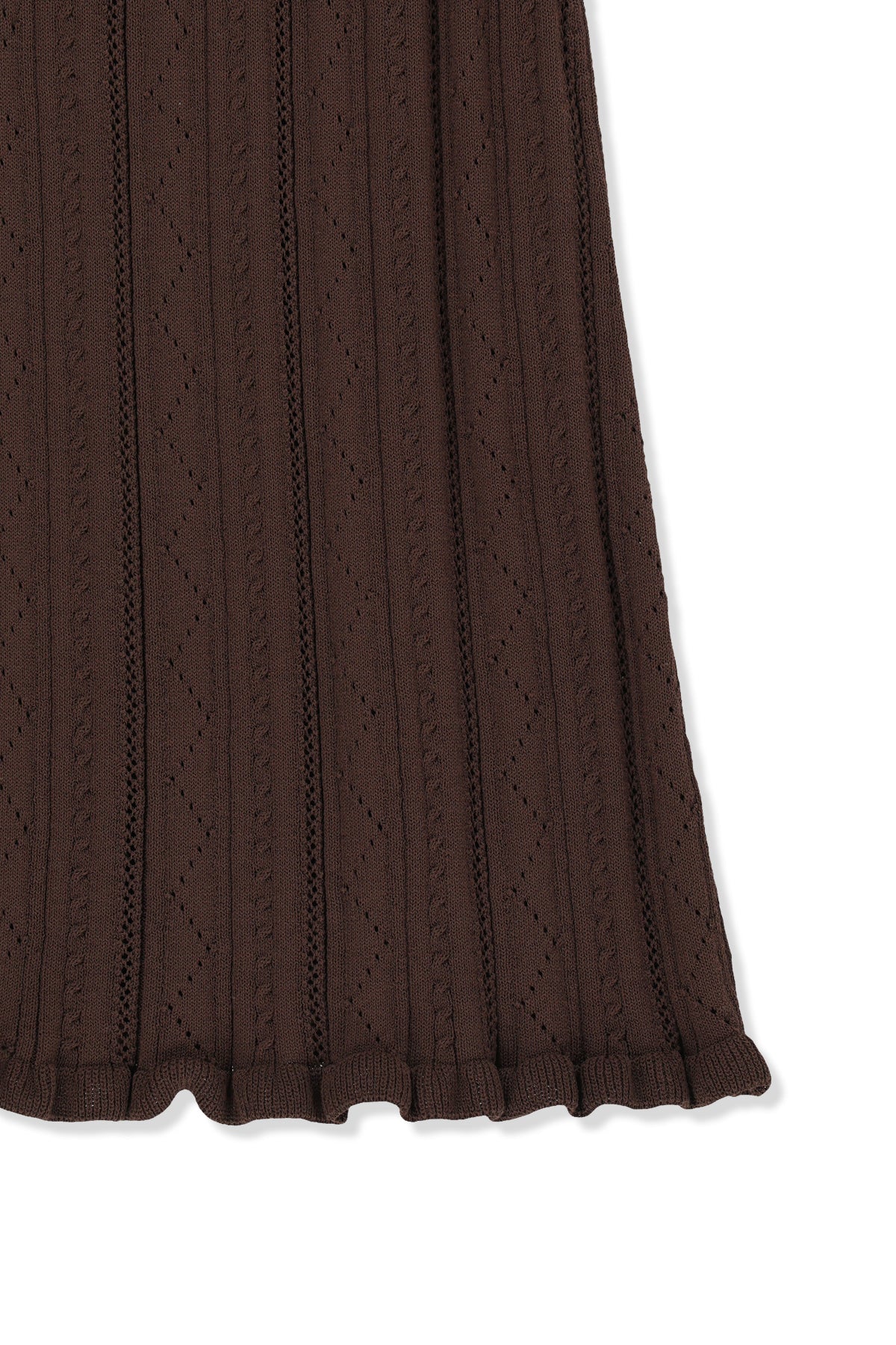 Matin Kim - Open Back Ribbed Knit Dress (Brown) product image 4 | TRAB K-Fashion Australia