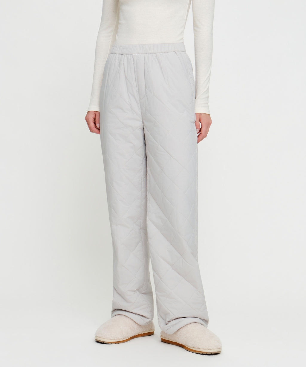 Marithe & Francois Girbaud - Woven Quilted Pants (Light Gray) product image 1 | TRAB K-Fashion Australia
