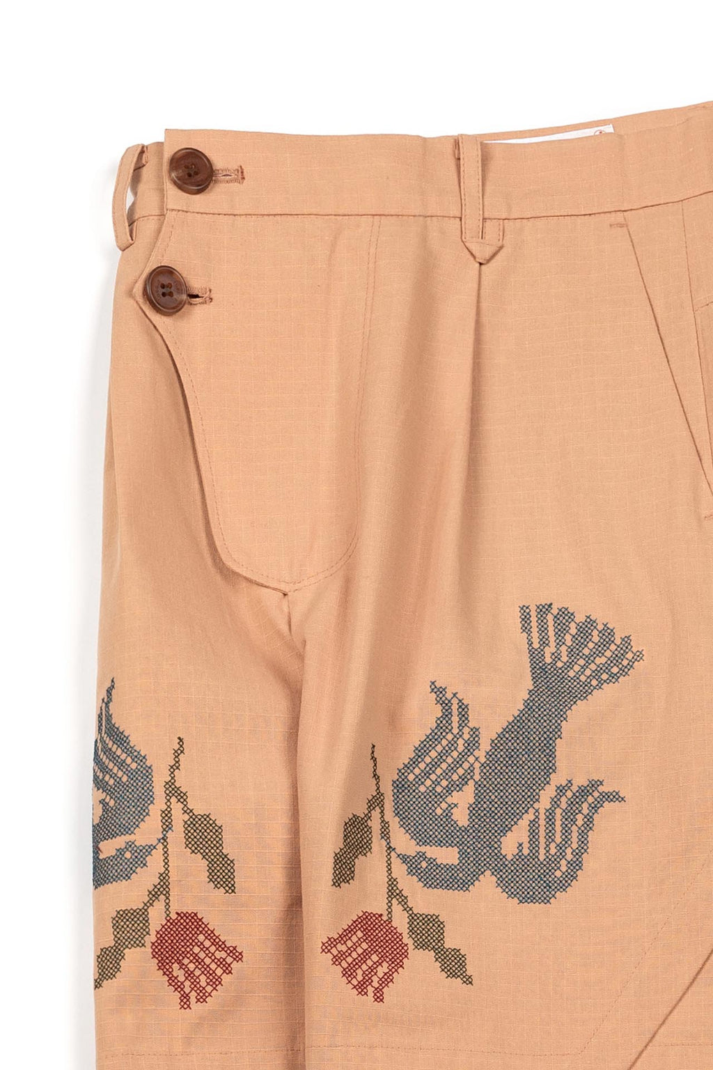 Ioedle - Migratory Bird Cross-Stitch Shorts (Orange) product image 8 | TRAB K-Fashion Australia