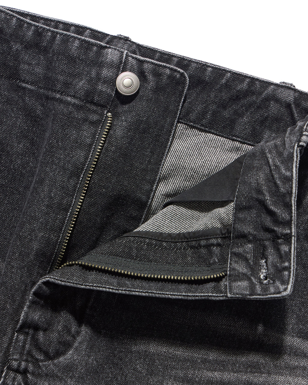 Eastlogue - Cinch Back Curved Pants (Black Denim) product image 7 | TRAB K-Fashion Australia