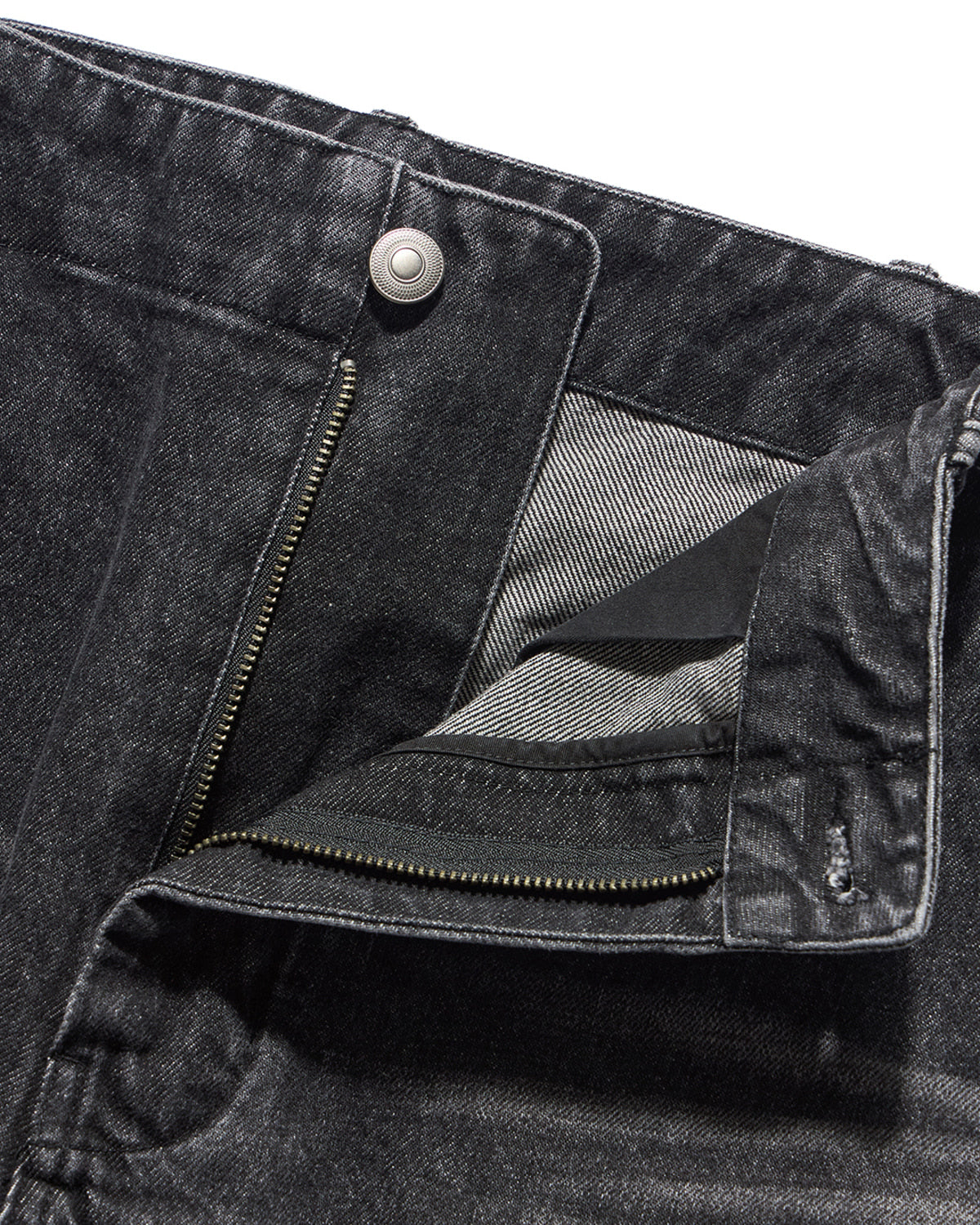 Eastlogue - Cinch Back Curved Pants (Black Denim) product image 7 | TRAB K-Fashion Australia
