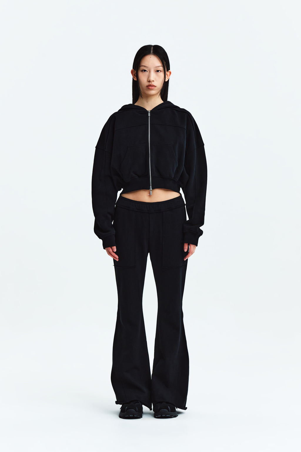 Matin Kim - Cut Out Detail Sweatpants (Black) product image 5 | TRAB K-Fashion Australia