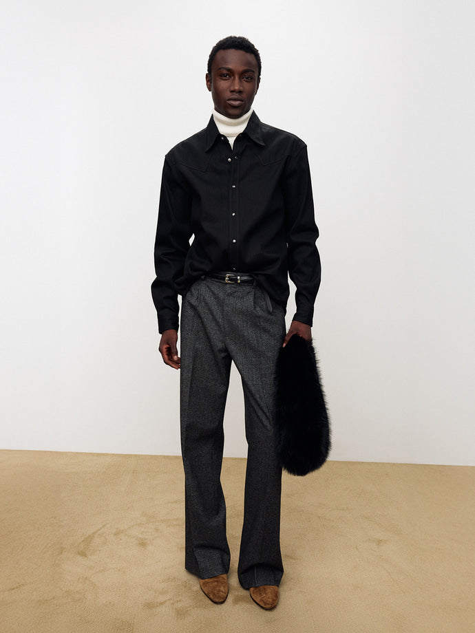 Tonywack - Raw Denim Western Shirt (Black) product image 4 | TRAB K-Fashion Australia