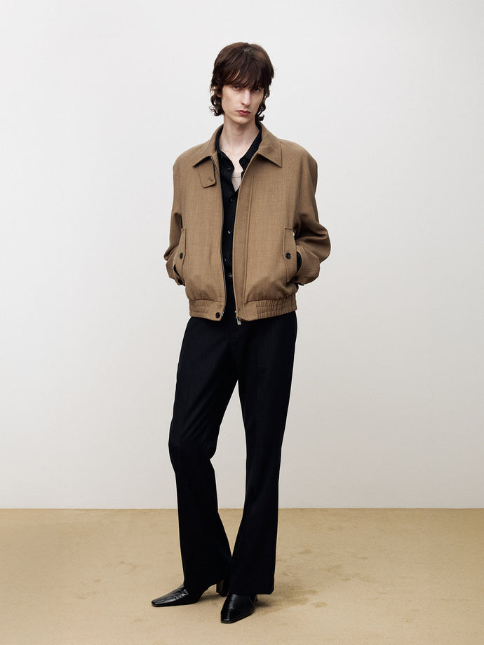 Tonywack - Melange Wool Oversized Blouson (Melange Camel) product image 2 | TRAB K-Fashion Australia