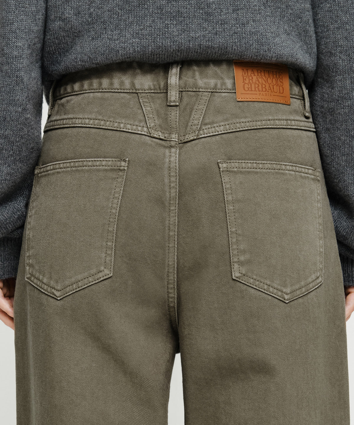 Marithe & Francois Girbaud - Two Tuck Wide Denim Pants (Brown) product image 3 | TRAB K-Fashion Australia