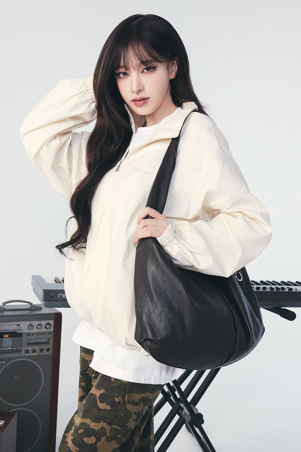 Matin Kim - [Pre-Order – Ships May 11] Twist Handle Large Hobo Bag (Dark Brown) product image 1 | TRAB K-Fashion Australia