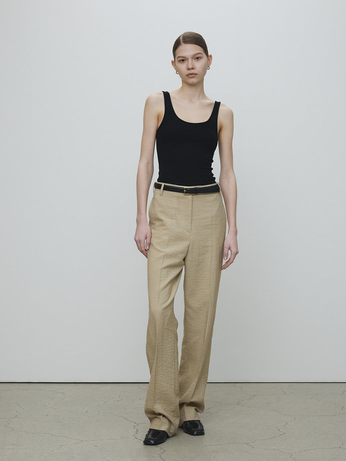 Tonywack - Linen Twill Straight Trousers (Sand) product image 1 | TRAB K-Fashion Australia