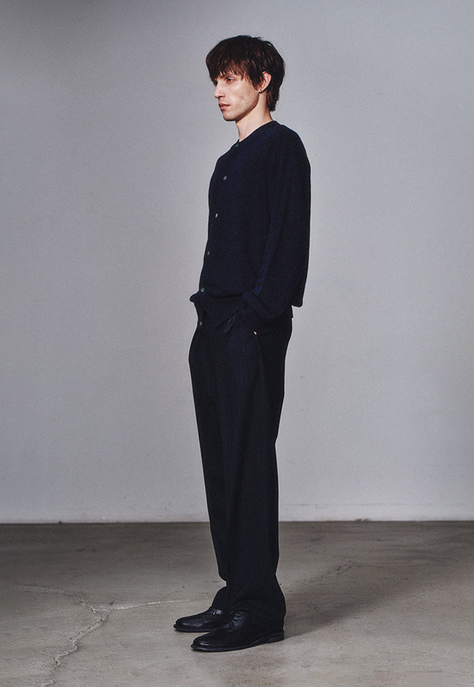 Art if acts - Wholegarment Round Neck Cardigan (Dark Navy) product image 2 | TRAB K-Fashion Australia
