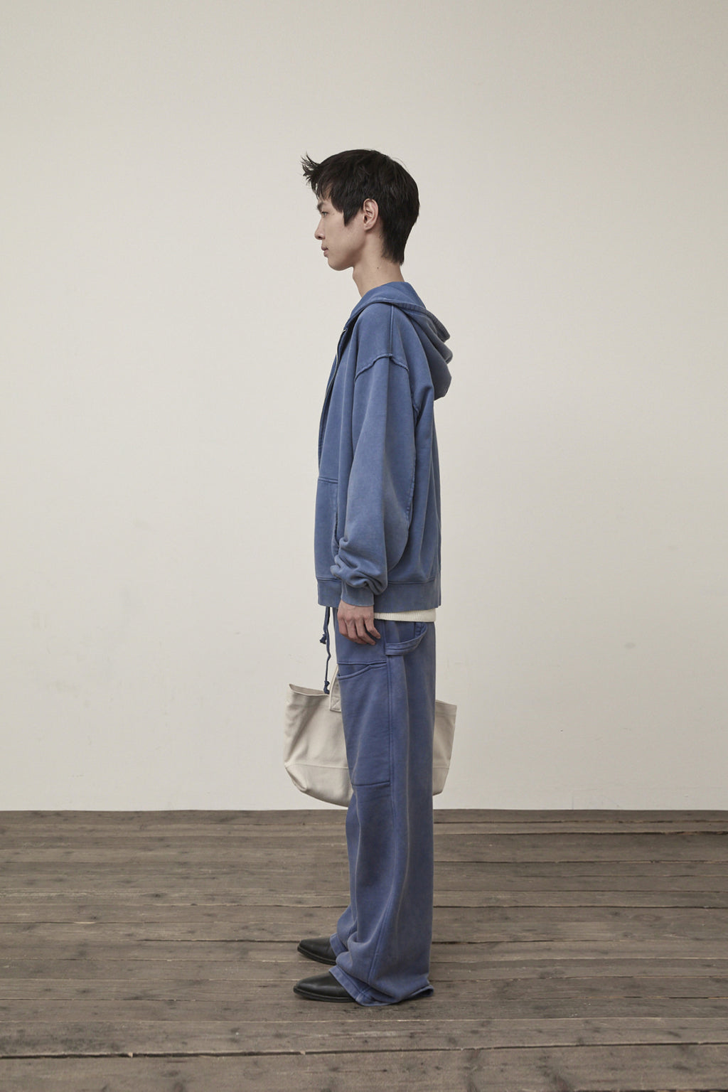Matin Kim - Cut Out Washed Sweatpants (Blue) product image 6 | TRAB K-Fashion Australia