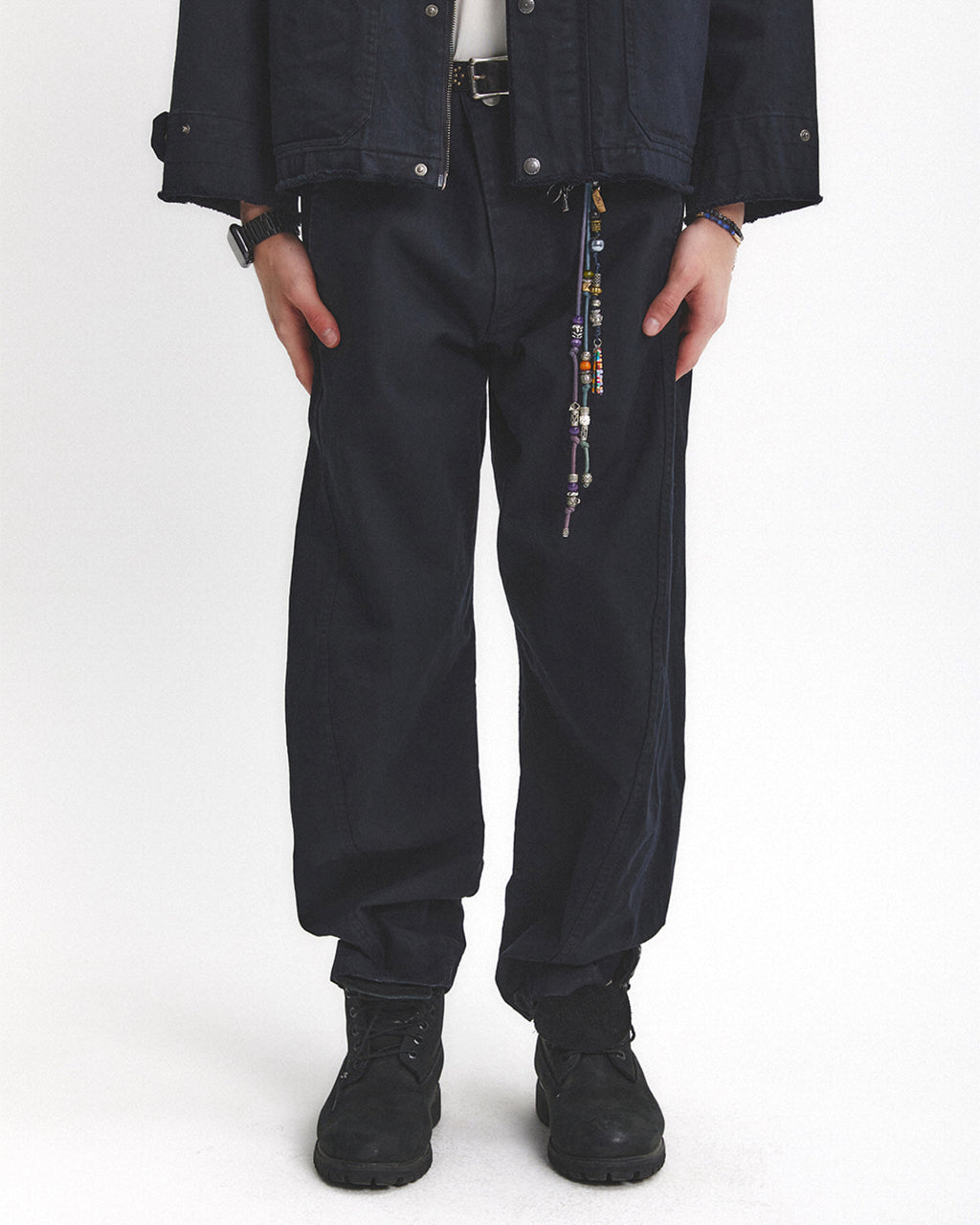 Eastlogue - Cinch Back Curved Pants (Black 2) product image 2 | TRAB K-Fashion Australia
