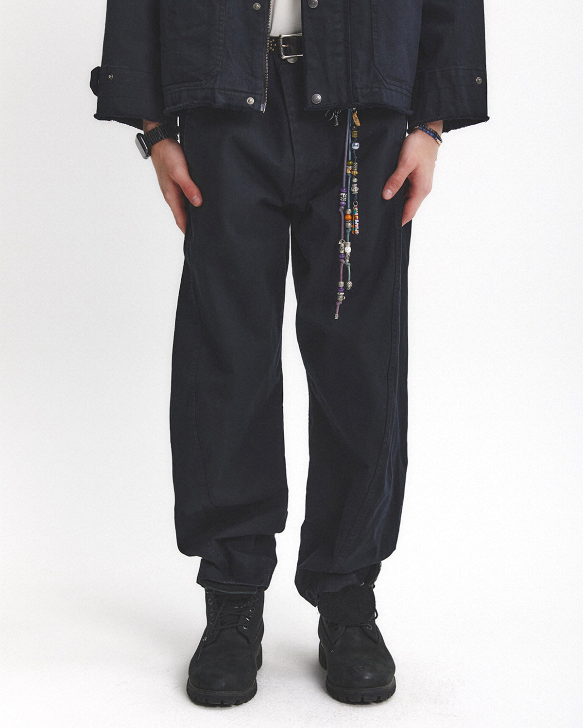 Eastlogue - Cinch Back Curved Pants (Black 2) product image 2 | TRAB K-Fashion Australia