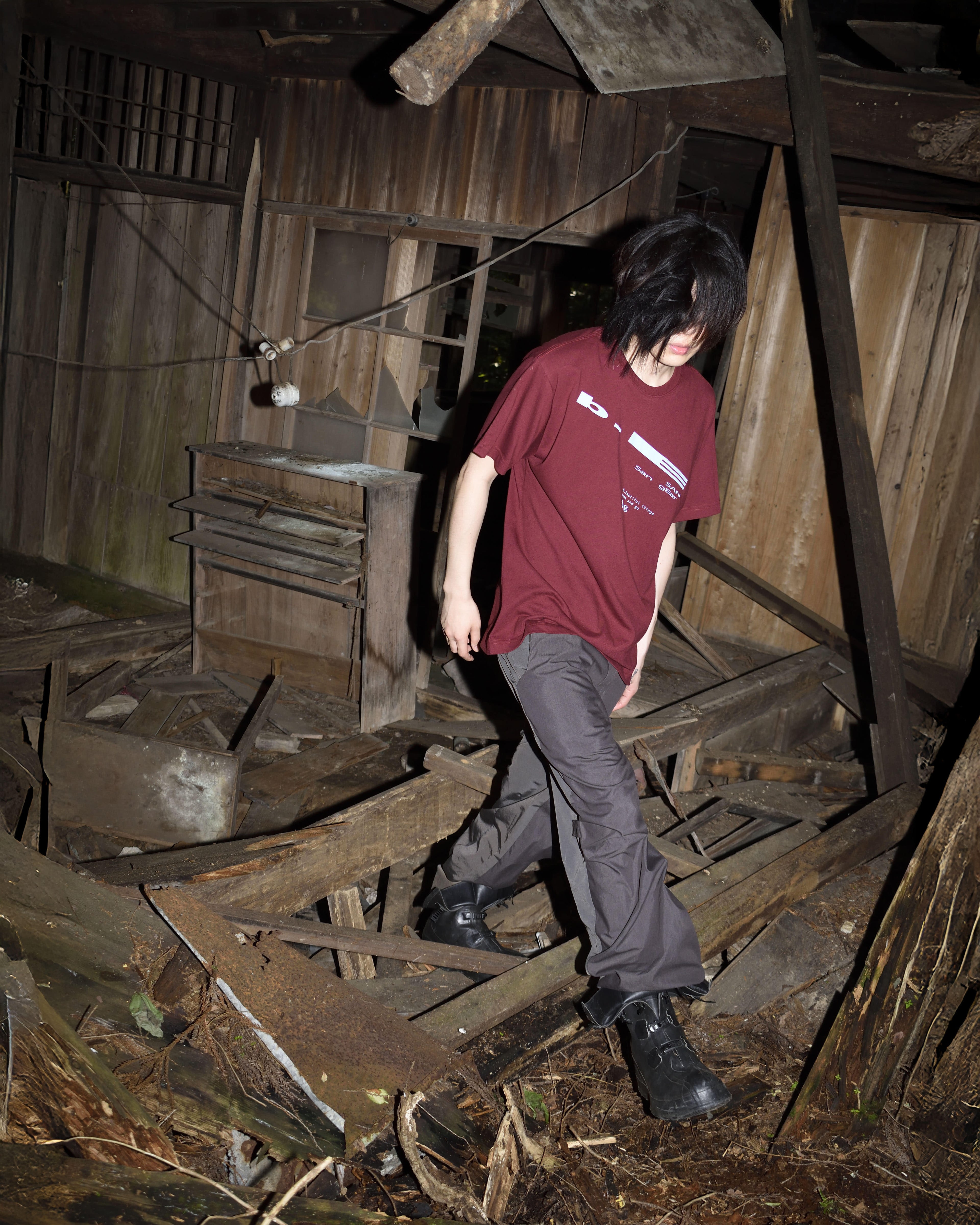 San San Gear - San San X B.E Sprout T-Shirt (Wine) product image 1 | TRAB K-Fashion Australia