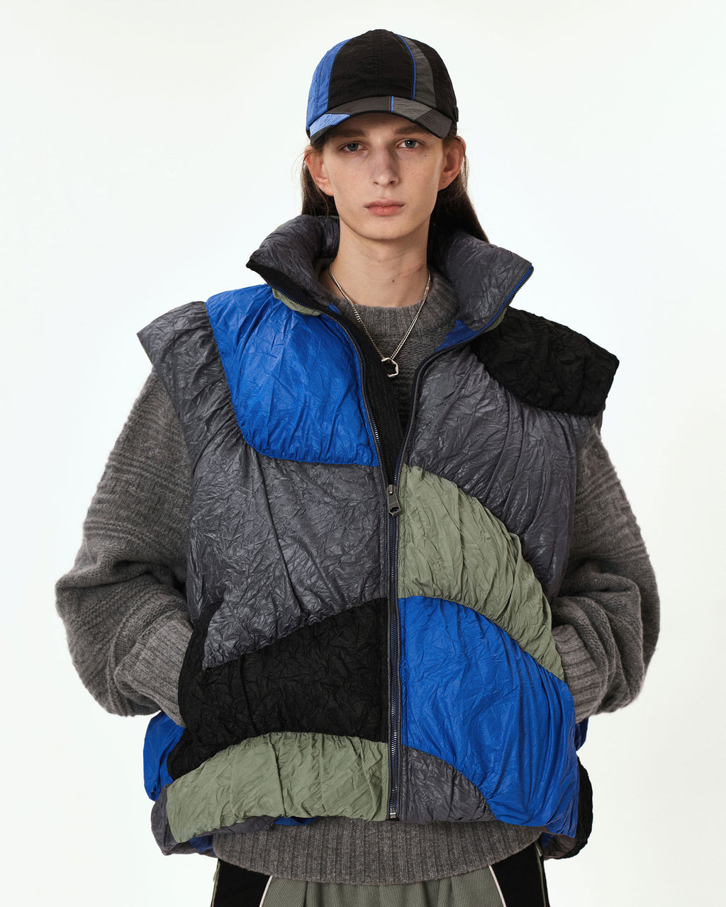 Ader Error - Aren down vest (Khaki) product image 2 | TRAB K-Fashion Australia