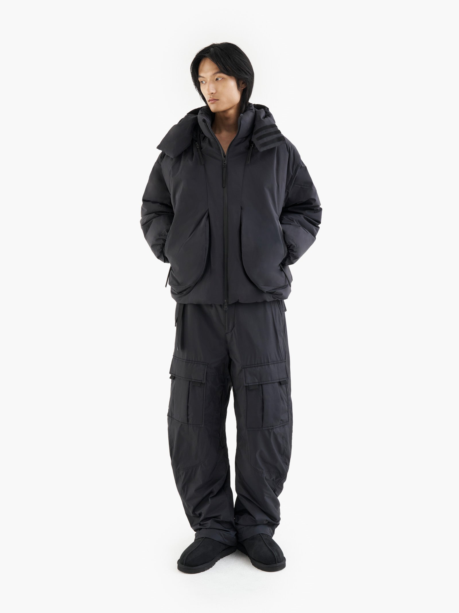 Jiyong Kim - Twisted Down Jacket (Black) product image 1 | TRAB K-Fashion Australia