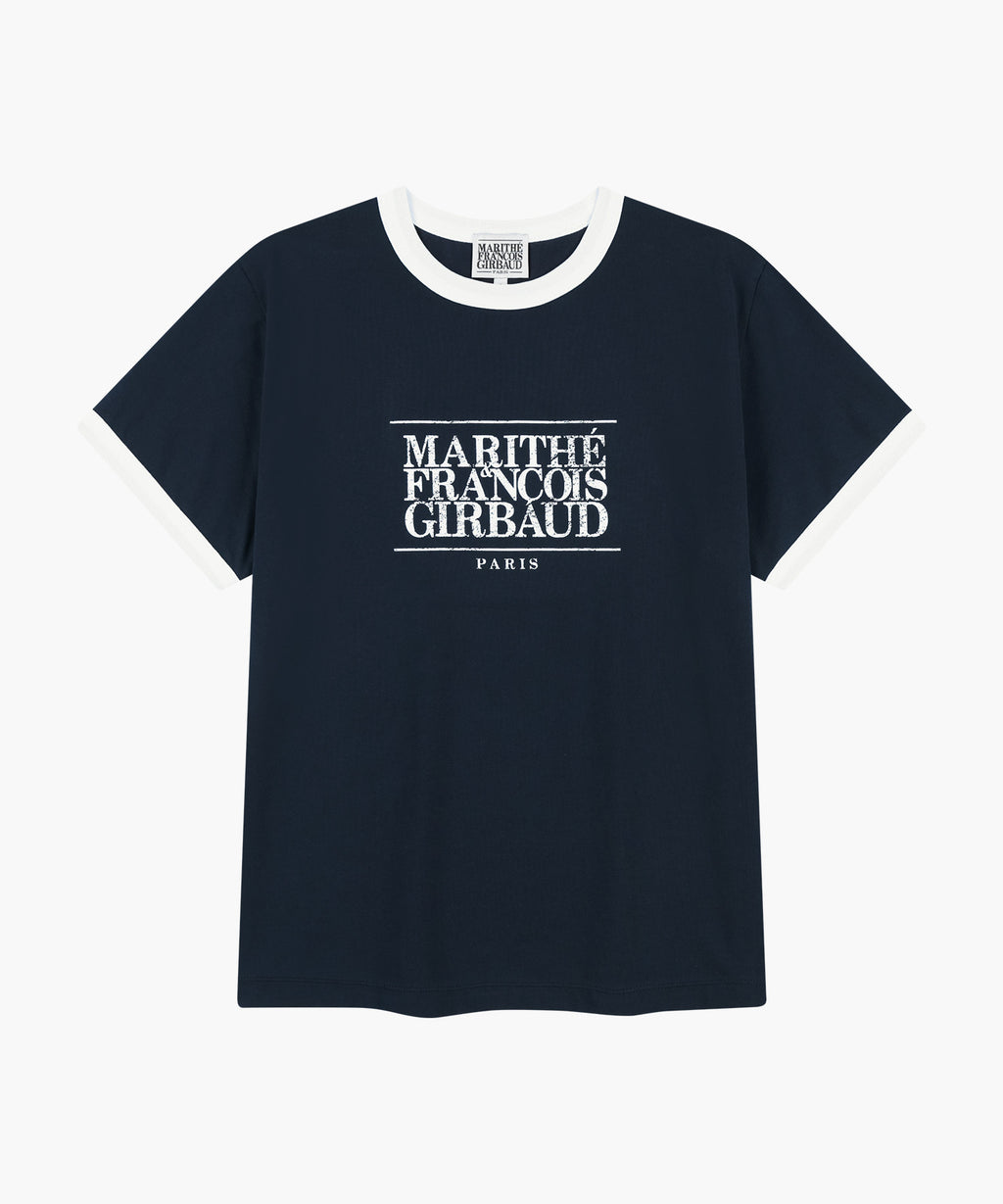 Marithe & Francois Girbaud - Aerocool Crack Classic Logo Ringer Tee (Navy) product image 6 | TRAB K-Fashion Australia