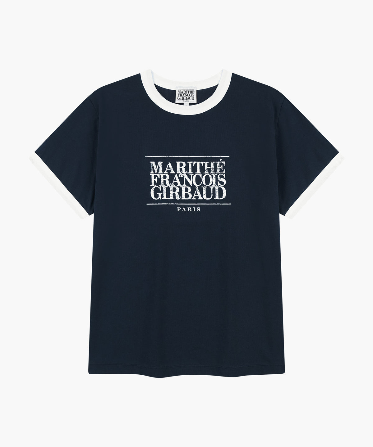 Marithe & Francois Girbaud - Aerocool Crack Classic Logo Ringer Tee (Navy) product image 6 | TRAB K-Fashion Australia