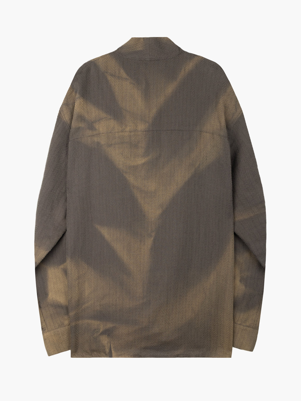 Jiyong Kim - Sun-Bleached Drape Shirt (Khaki) product image 8 | TRAB K-Fashion Australia