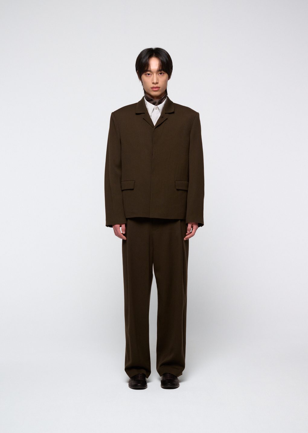 Amomento - Single breasted wool jacket (Brown) product image 2 | TRAB K-Fashion Australia