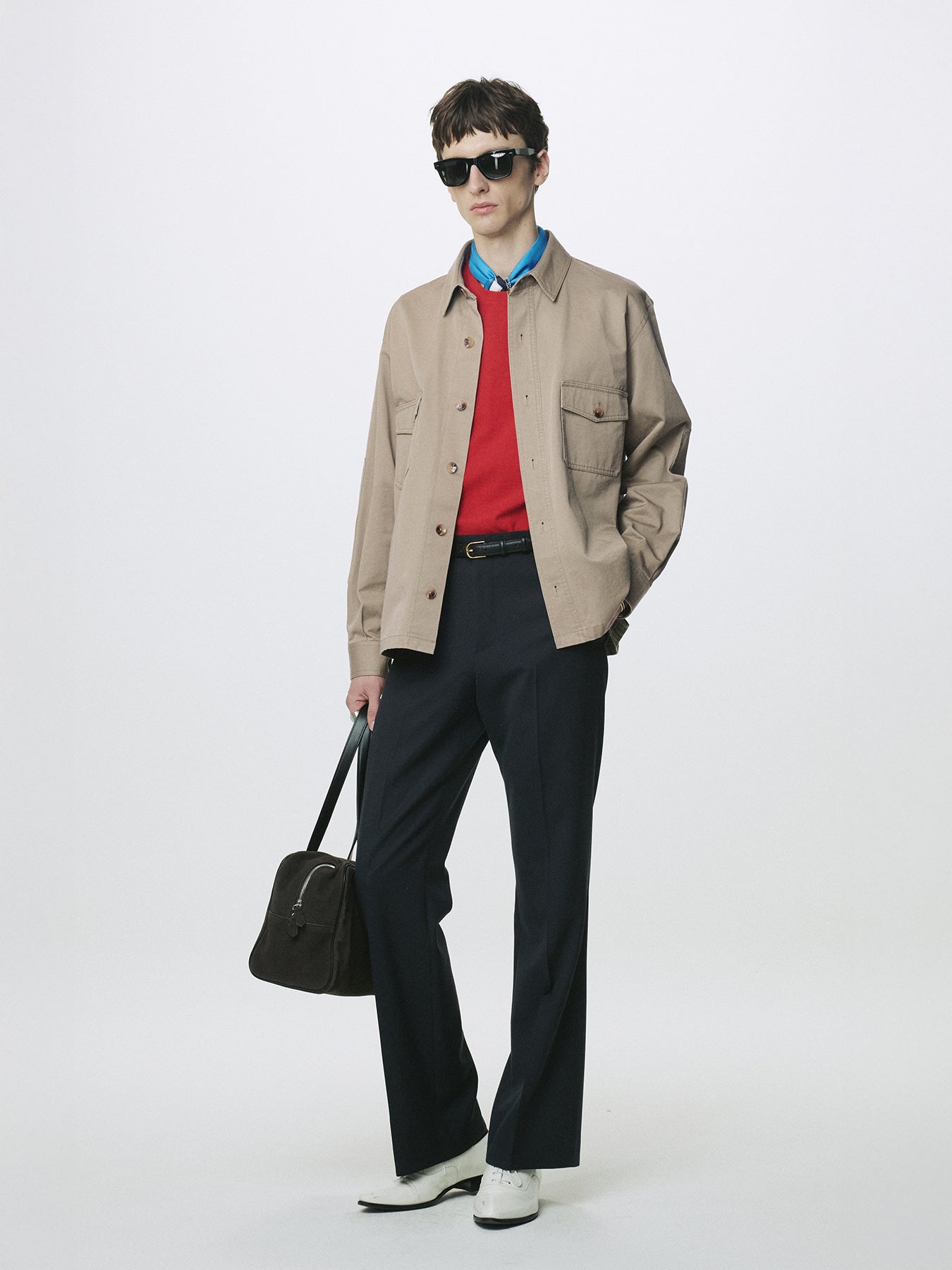 Tonywack - Washed Cotton Twill Overshirt (Beige) product image 2 | TRAB K-Fashion Australia