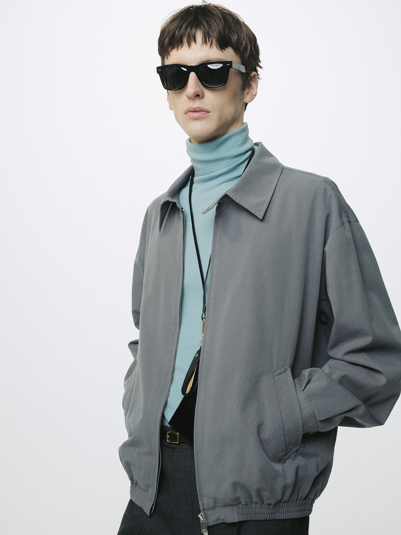 Tonywack - Washed Cotton Lyocell Blouson Jacket (Faded Carbon) product image 6 | TRAB K-Fashion Australia