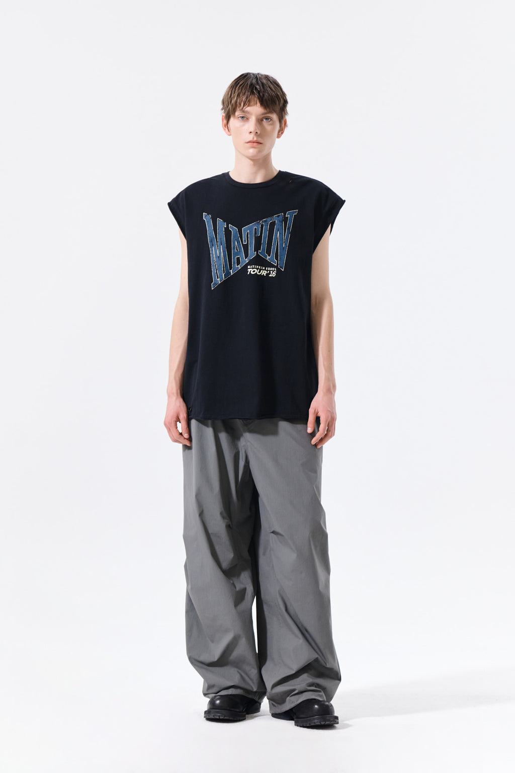Matin Kim - Raw Edge Cut Out Sleeveless Top (Black) product image 8 | TRAB K-Fashion Australia