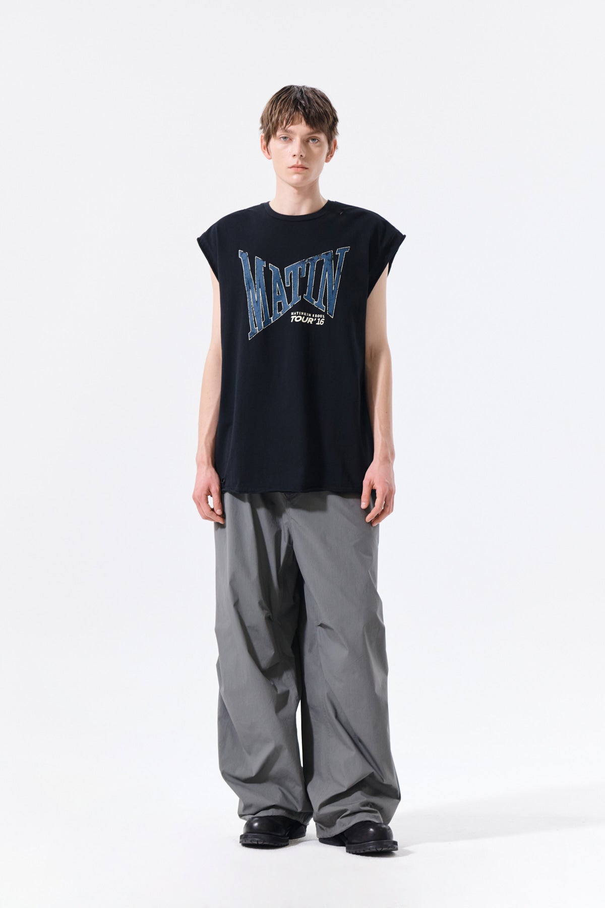 Matin Kim - Raw Edge Cut Out Sleeveless Top (Black) product image 8 | TRAB K-Fashion Australia