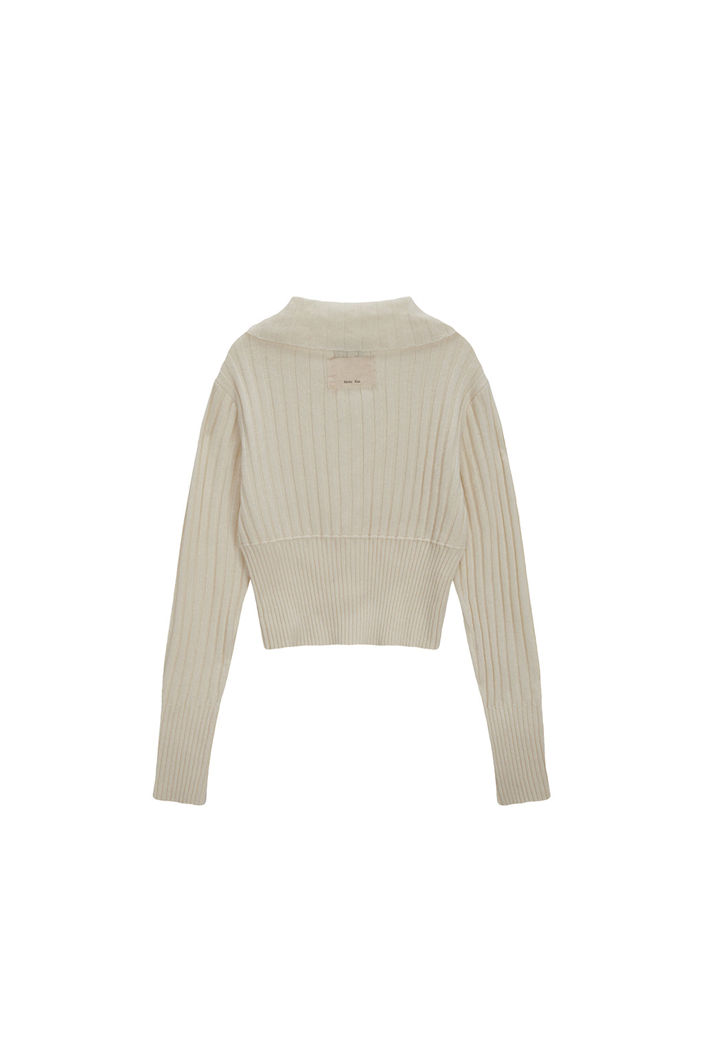 Matin Kim - Semi Crop Knit Button Cardigan (Ivory) product image 10 | TRAB K-Fashion Australia