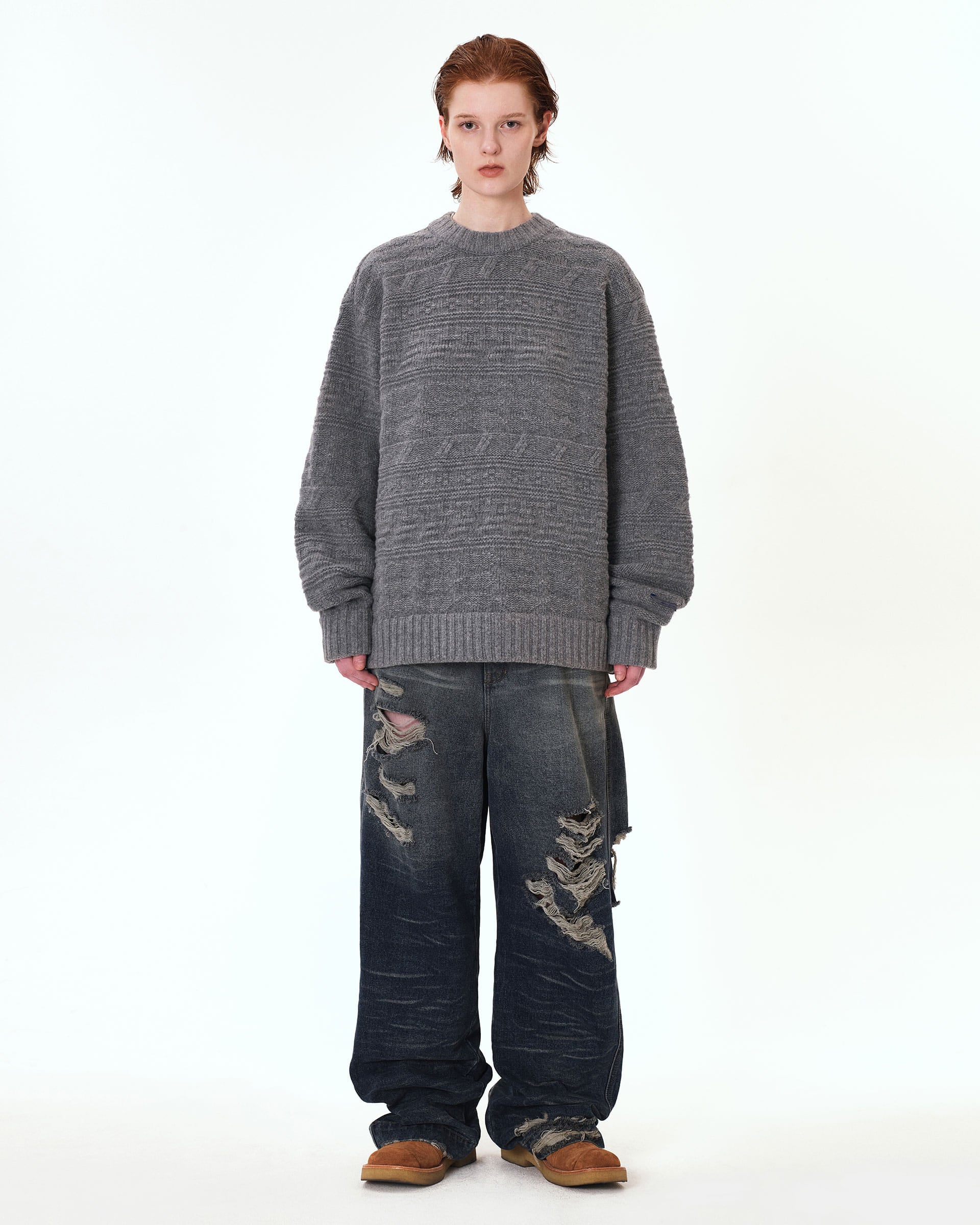 Ader Error - Seltic knit (Grey) product image 3 | TRAB K-Fashion Australia