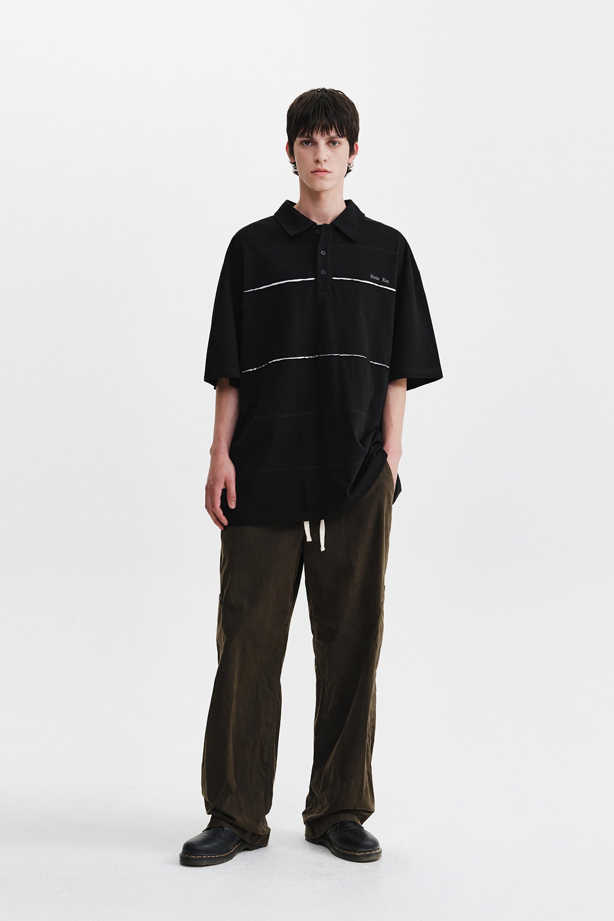 Matin Kim - Cut Out Block Collar Top (Black) product image 10 | TRAB K-Fashion Australia