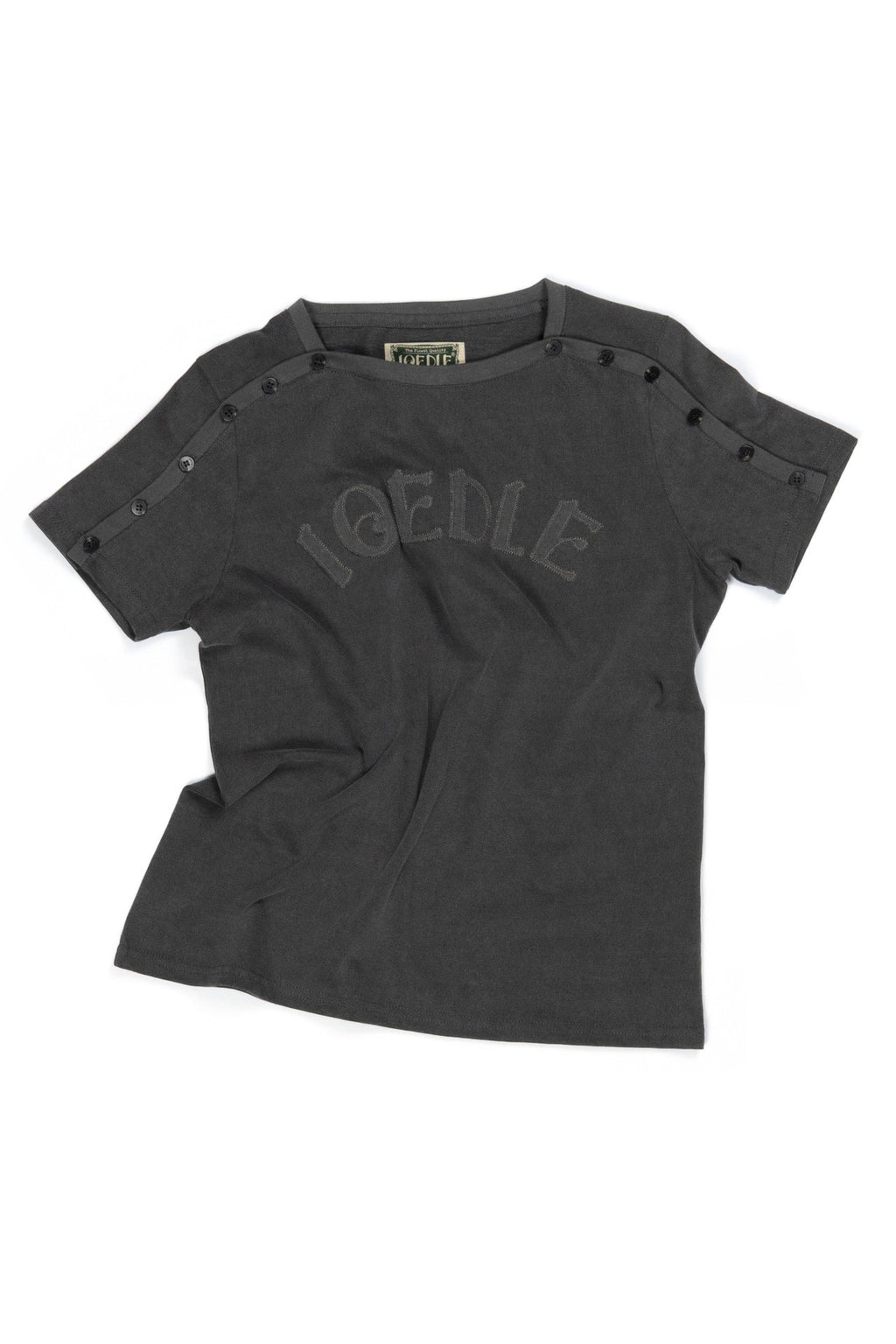 Ioedle - Closure Logo Boat Neck T-Shirt (Charcoal) product image 1 | TRAB K-Fashion Australia