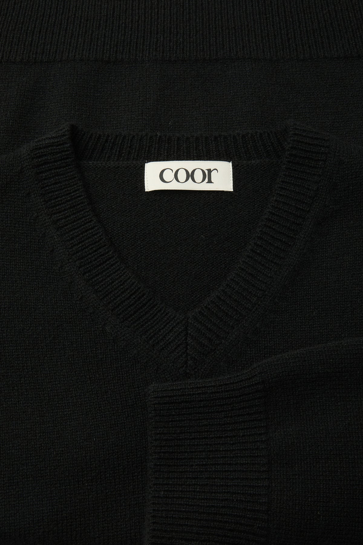 Coor - Wool V-Neck Sweater (Black) product image 5 | TRAB K-Fashion Australia
