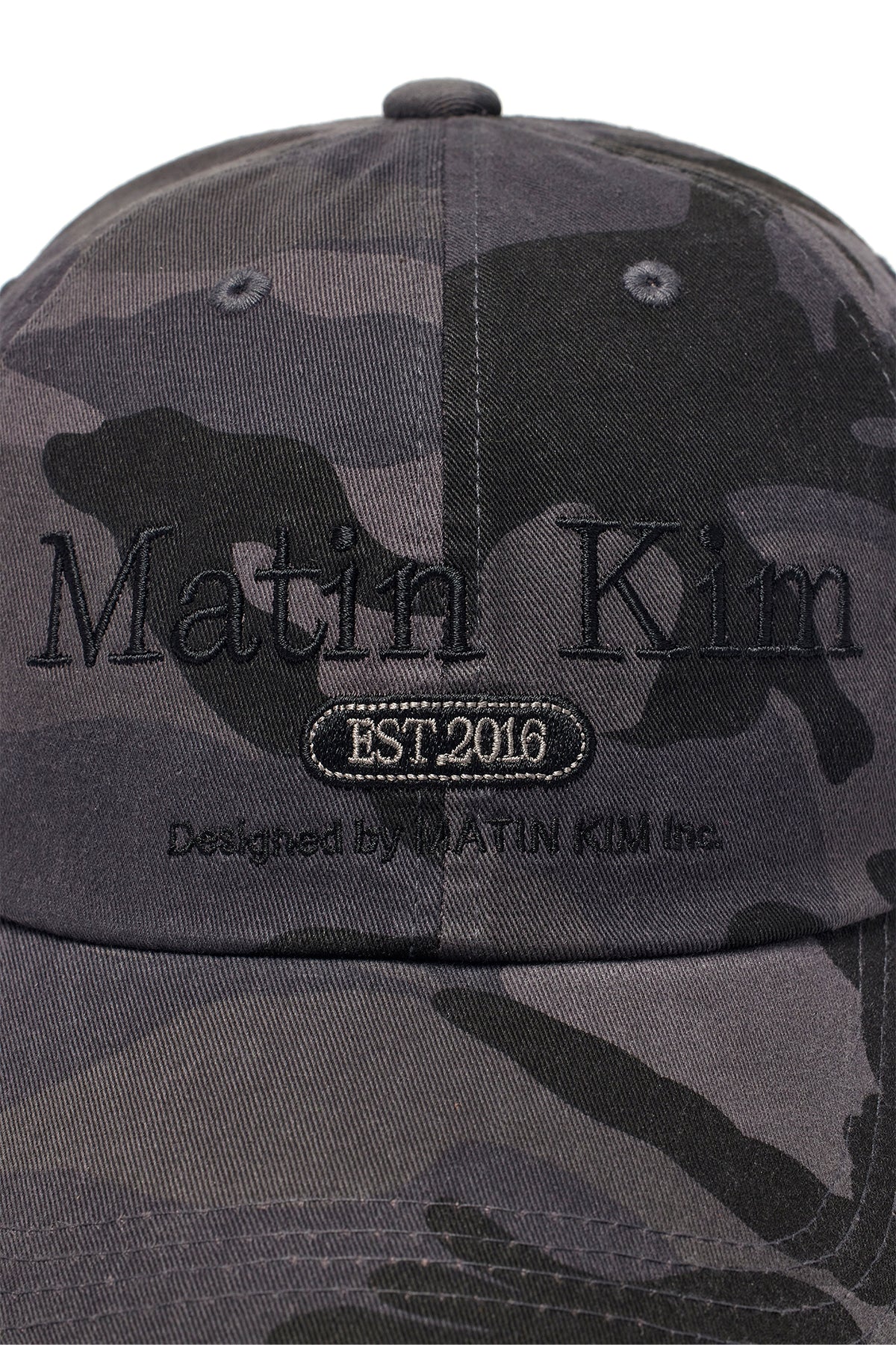 Matin Kim - Camouflage Logo Ball Cap (Charcoal) product image 4 | TRAB K-Fashion Australia