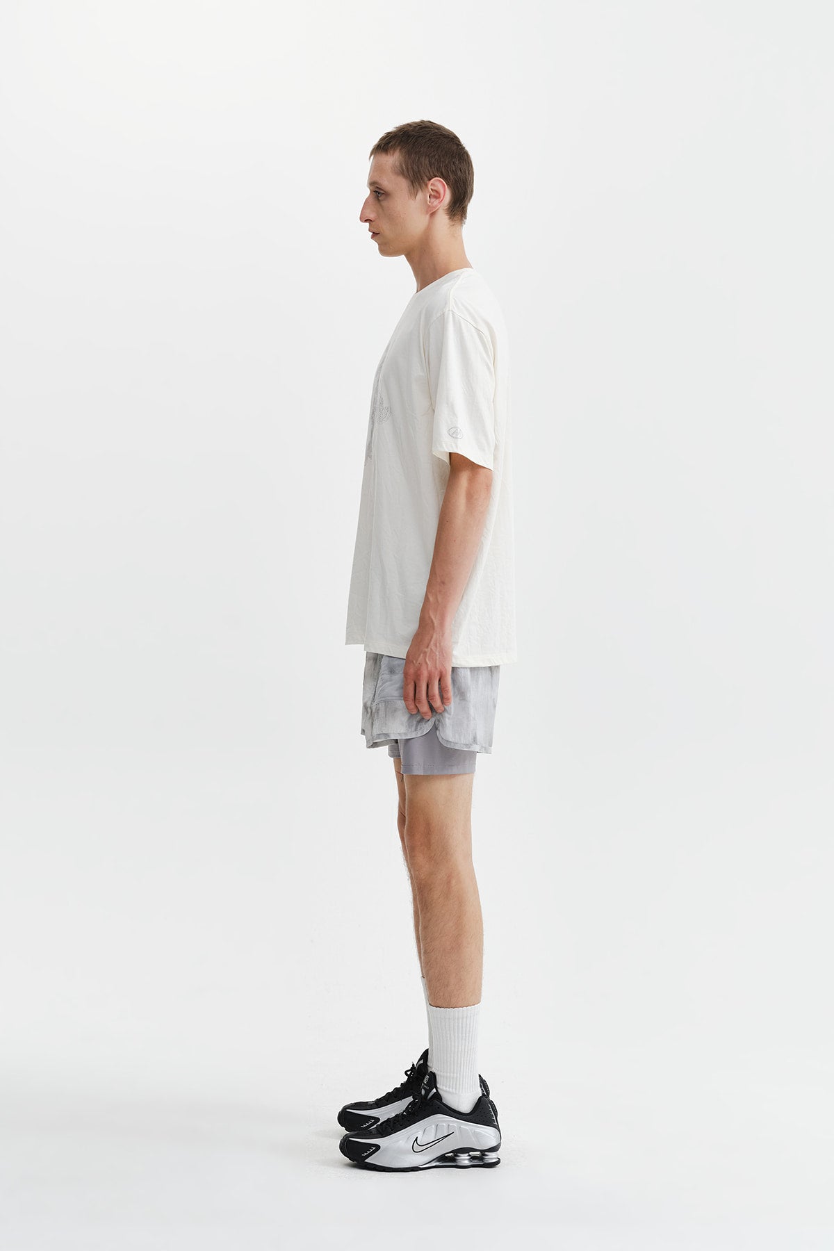 Matin Kim - Matin Pace Motion Shorts (Light Grey) product image 6 | TRAB K-Fashion Australia