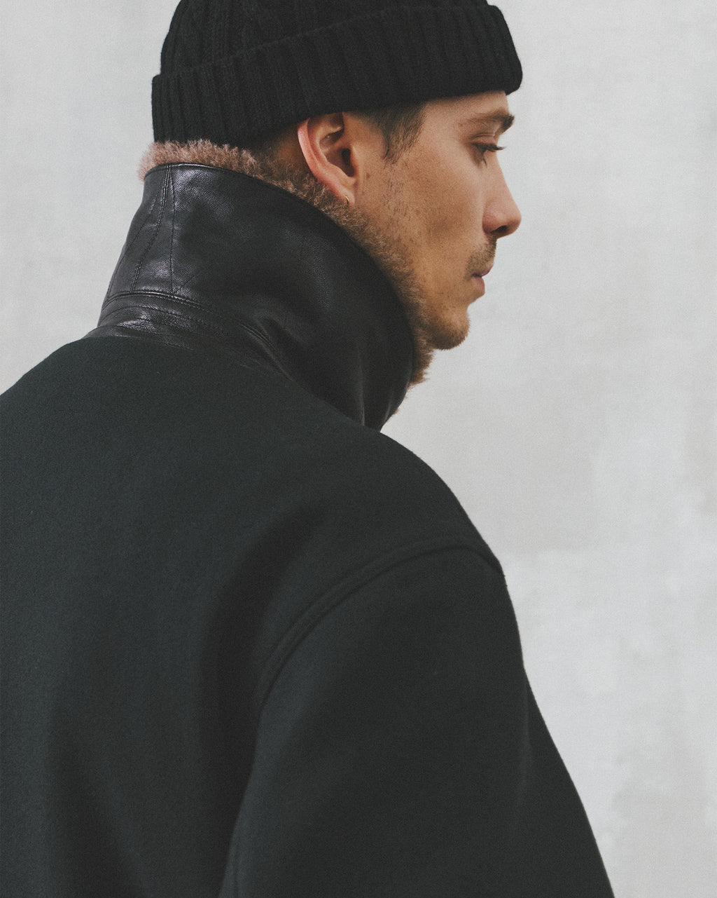 Eastlogue - N-1 Deck Jumper (Charcoal Melton Wool) product image 5 | TRAB K-Fashion Australia