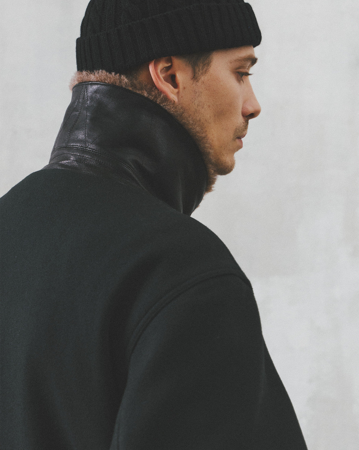 Eastlogue - N-1 Deck Jumper (Charcoal Melton Wool) product image 5 | TRAB K-Fashion Australia