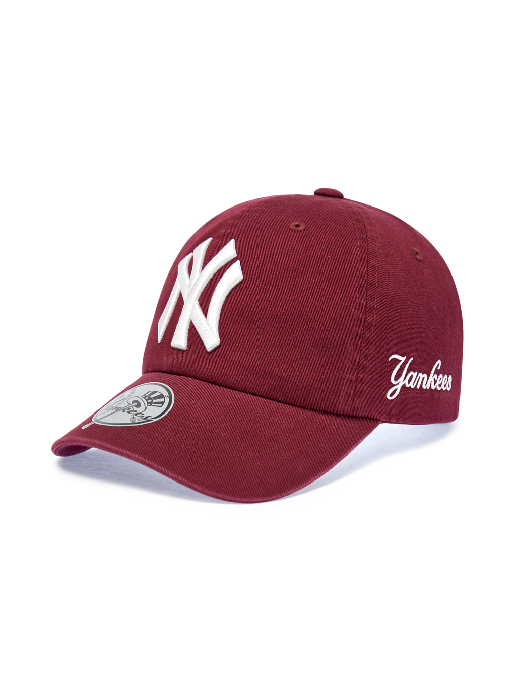 MLB Korea - MLB Signature Unstructured Ball Cap New York Yankees (Wine) product image 2 | TRAB K-Fashion Australia