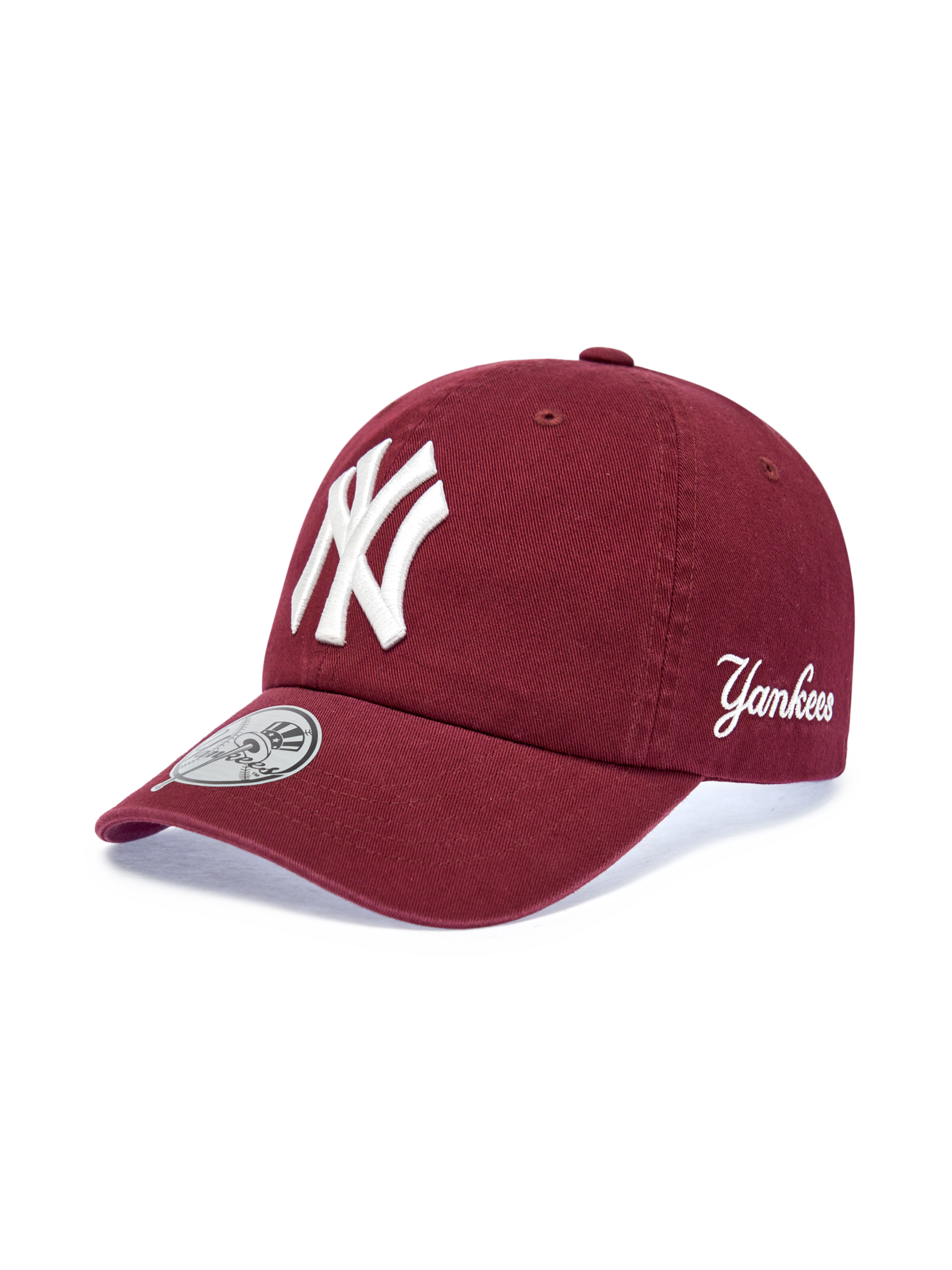MLB Korea - MLB Signature Unstructured Ball Cap New York Yankees (Wine) product image 2 | TRAB K-Fashion Australia