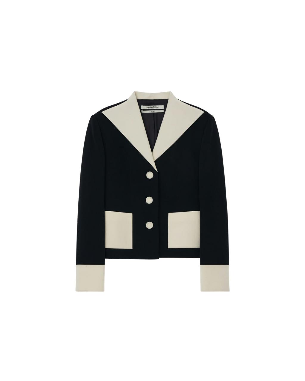 Kimhe Kim - Bi-Color Wool Blend Jacket (Black/Ivory) product image 12 | TRAB K-Fashion Australia