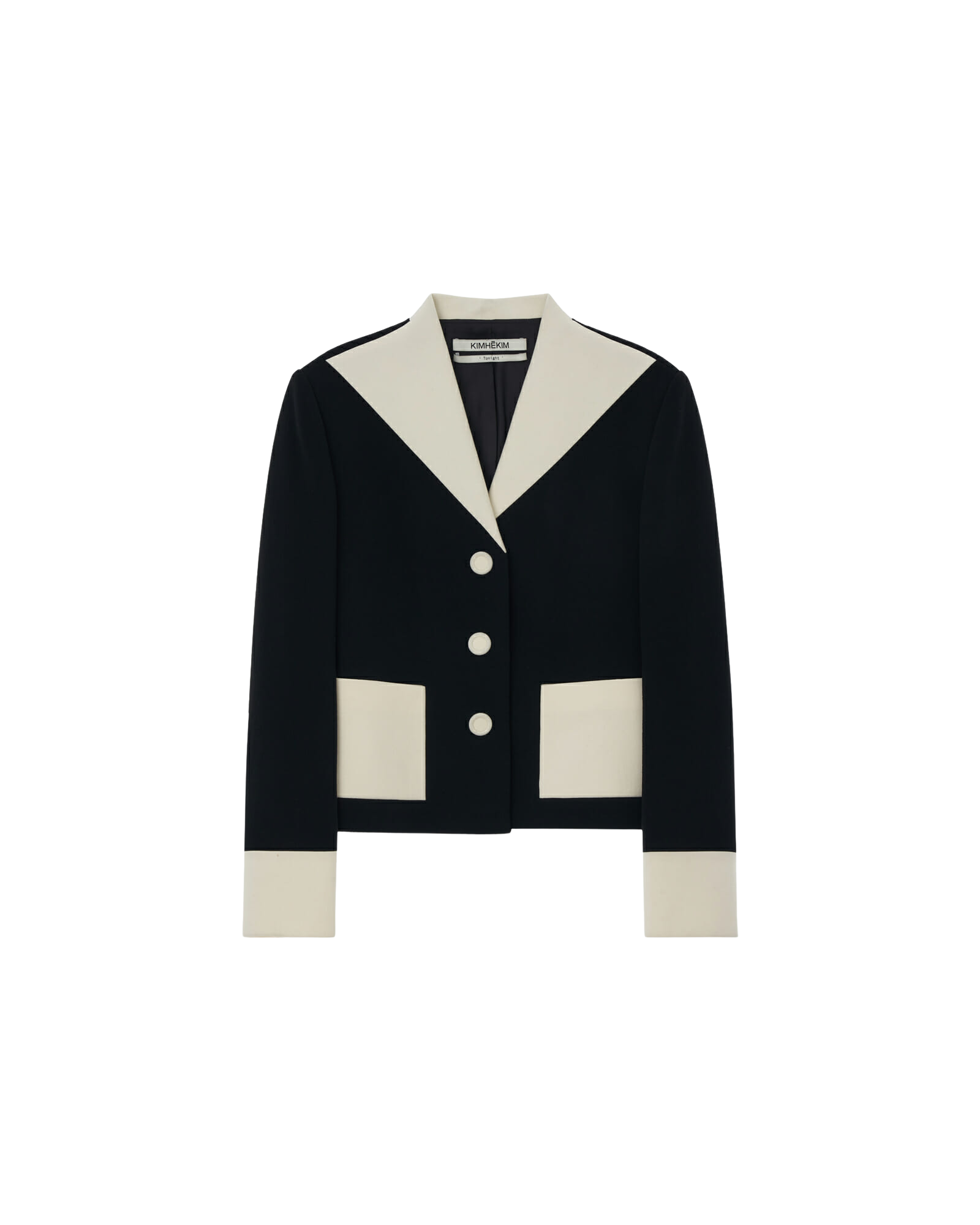 Kimhe Kim - Bi-Color Wool Blend Jacket (Black/Ivory) product image 12 | TRAB K-Fashion Australia