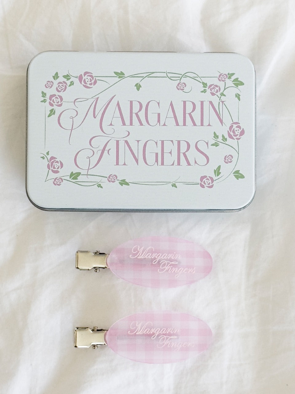 Margarin Fingers - Hair Pin Tin Case Set (Light Pink) product image 1 | TRAB K-Fashion Australia
