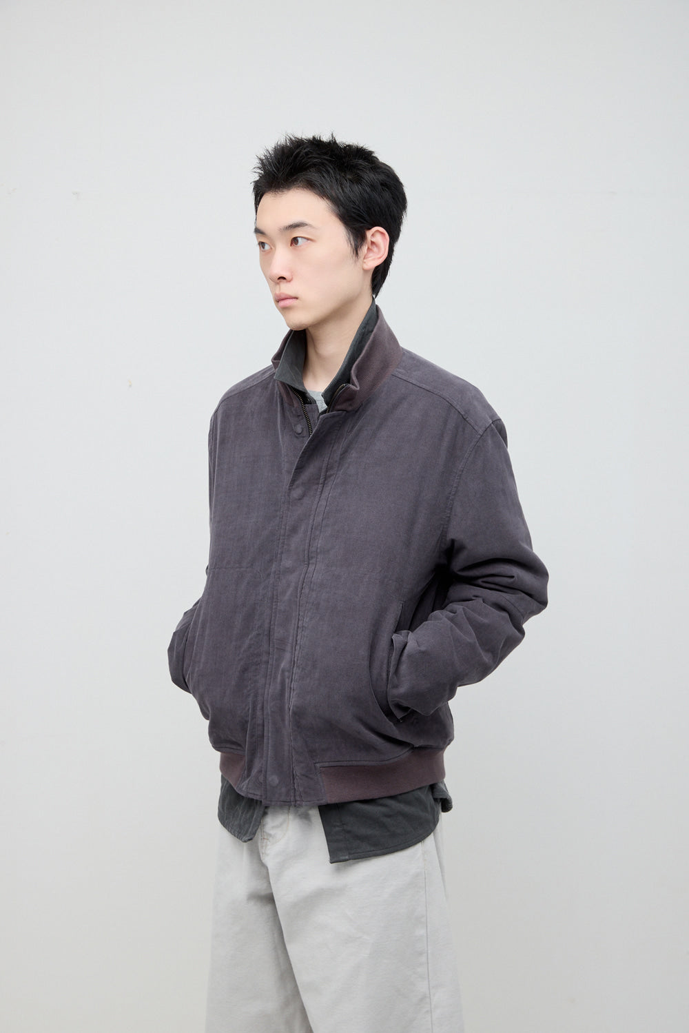 Hatchingroom - Tanker Jacket Corduroy (Purple Grey) product image 7 | TRAB K-Fashion Australia