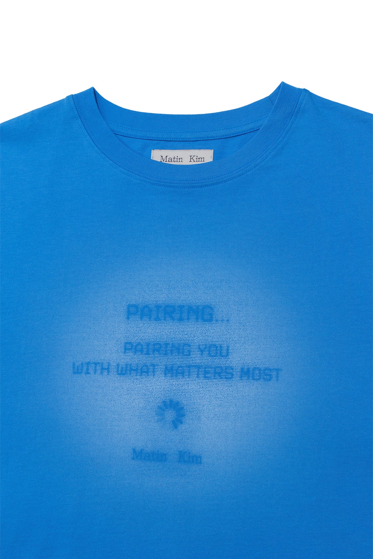Matin Kim - Pairing Logo Printing Top (Blue) product image 3 | TRAB K-Fashion Australia
