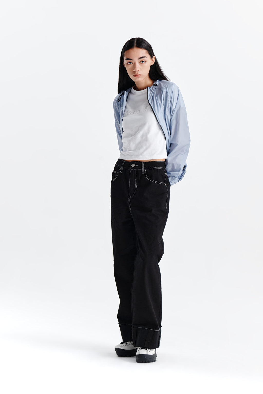 Matin Kim - Light Hoody Windbreaker (Blue) product image 9 | TRAB K-Fashion Australia