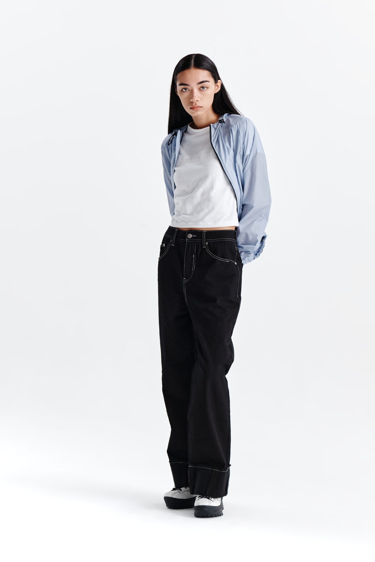 Matin Kim - Light Hoody Windbreaker (Blue) product image 9 | TRAB K-Fashion Australia