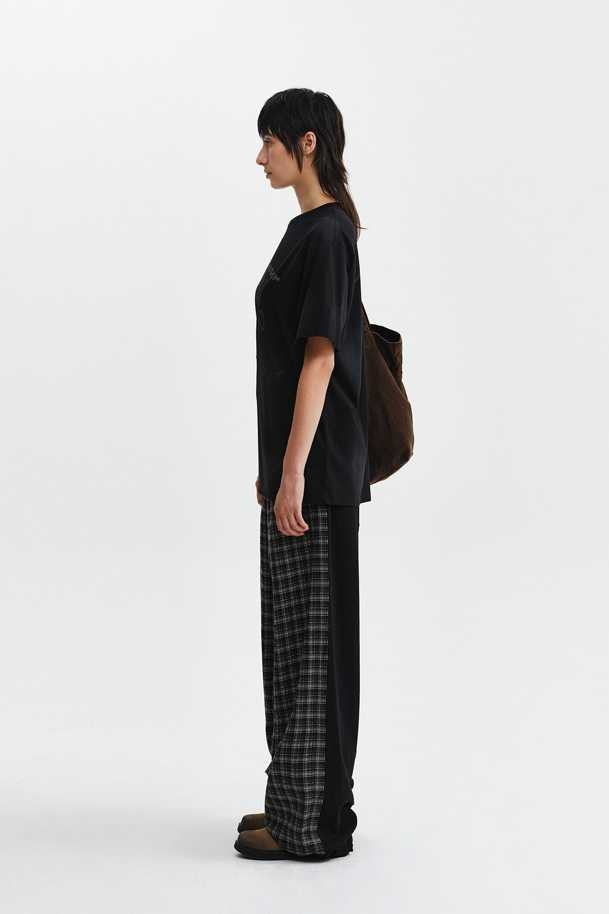 Matin Kim - Vintage Graffiti Logo Top (Black) product image 8 | TRAB K-Fashion Australia