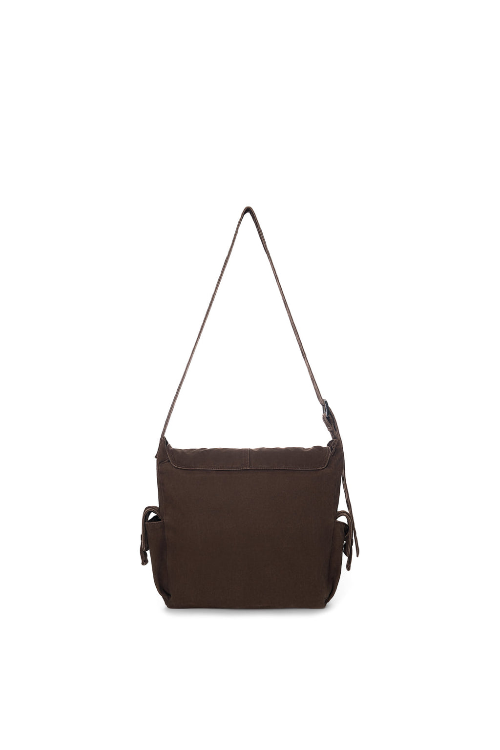 Matin Kim - Vintage Washed Cotton Messenger Bag (Brown) product image 3 | TRAB K-Fashion Australia