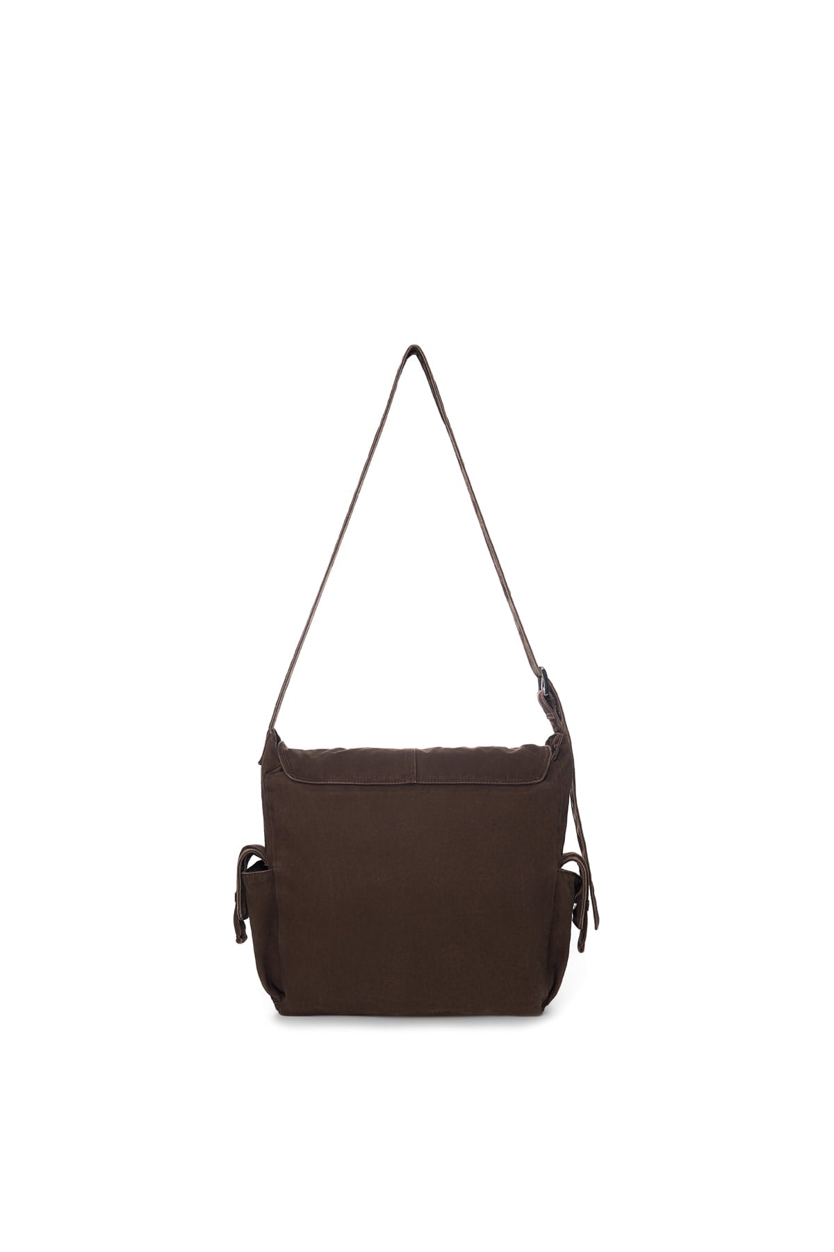 Matin Kim - Vintage Washed Cotton Messenger Bag (Brown) product image 3 | TRAB K-Fashion Australia
