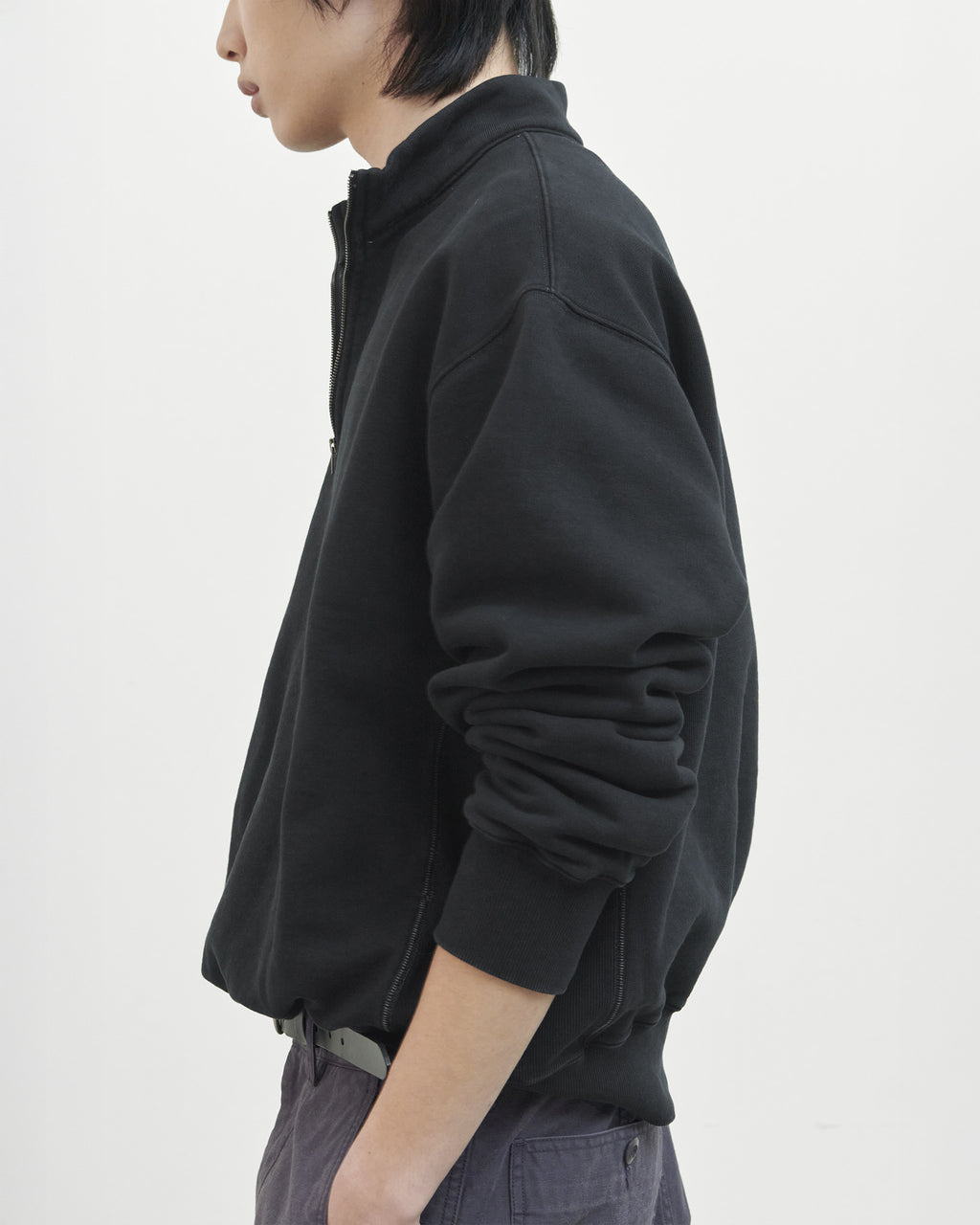 Brownyard - Sweat Half Zip Up (Black) product image 3 | TRAB K-Fashion Australia